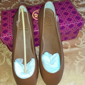 Tory Burch Royal Tan Travel Ballet